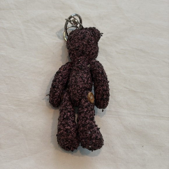 Purple Tiny Jointed Teddy Bear Keychain - Picture 4 of 5